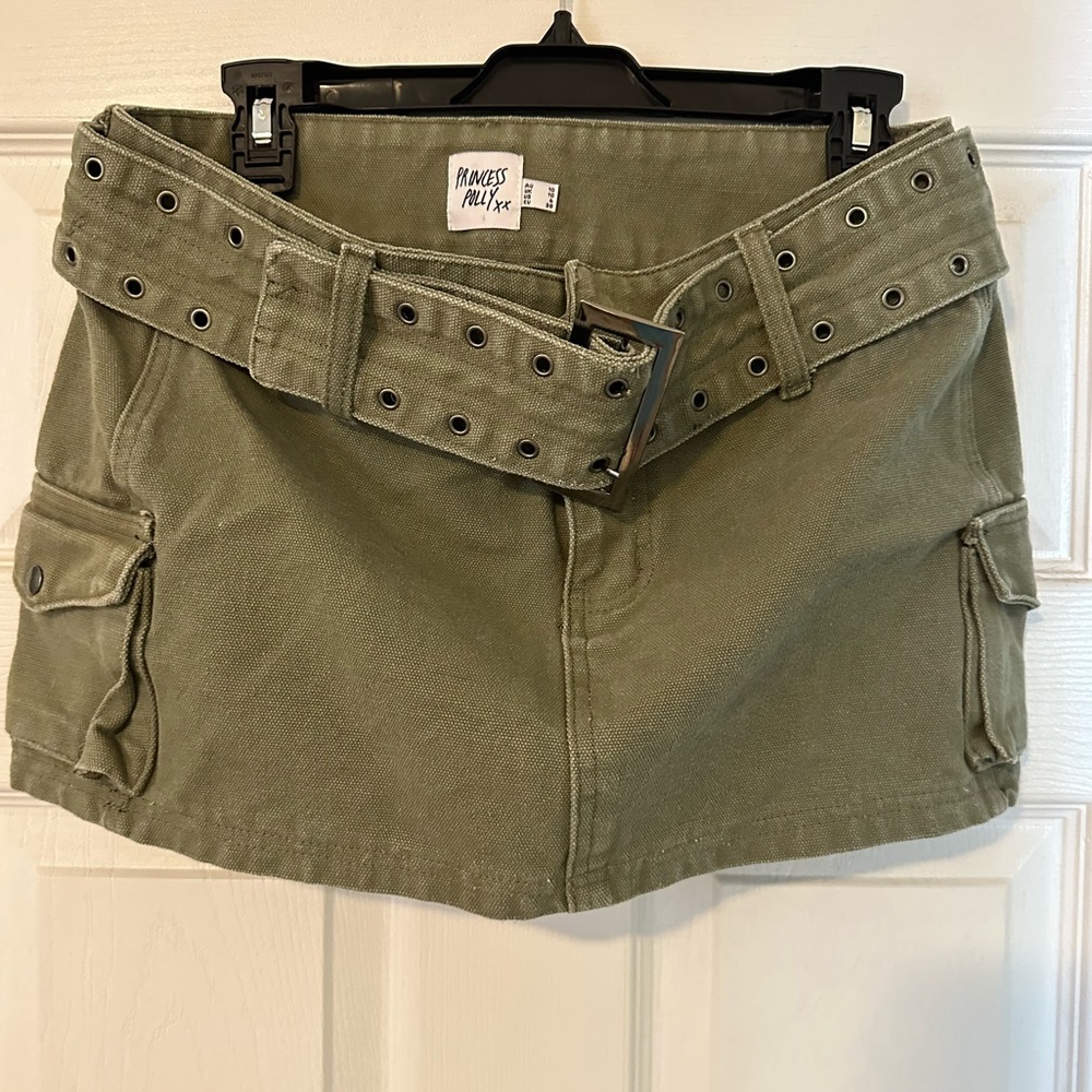 Princess Polly Olive Mini Skirt
